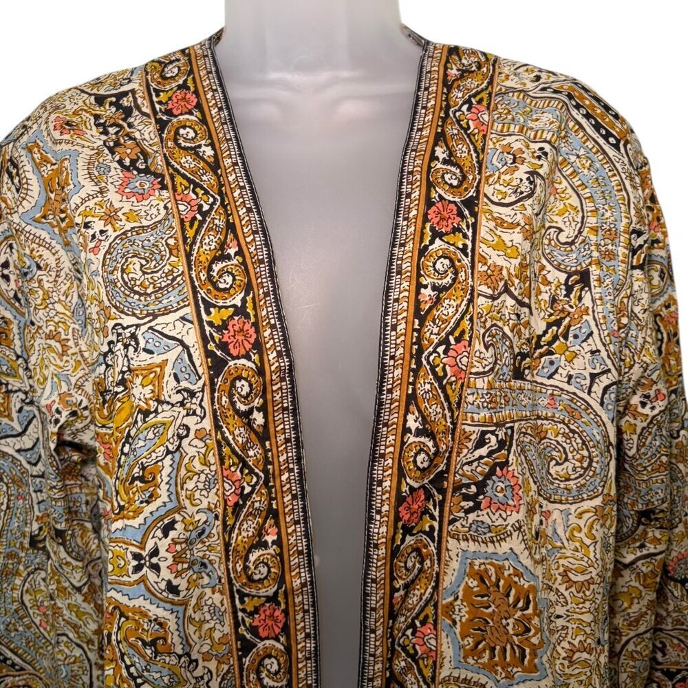 Cleobella Kaleidoscope Wrap Jacket XS/S Boho Printed Open Front Kimono - Picture 6 of 6